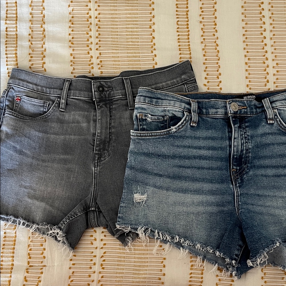 Hudson Jeans Women's Gray and Blue Jean Shorts